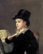 Francisco de goya y Lucientes Portrait of Mariano Goya, the Artist-s Grandson Sweden oil painting reproduction